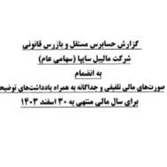 گزارش حسابرس مستقل و بازرس قانونی شرکت مالیبلسایپا (سهامی عام)